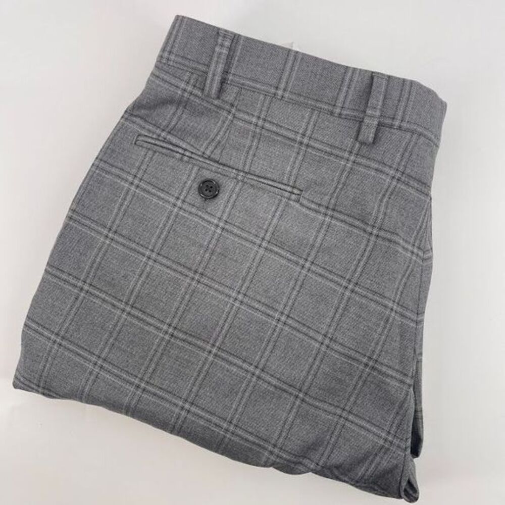 Ralph Lauren Gray Plaid Dress Pants